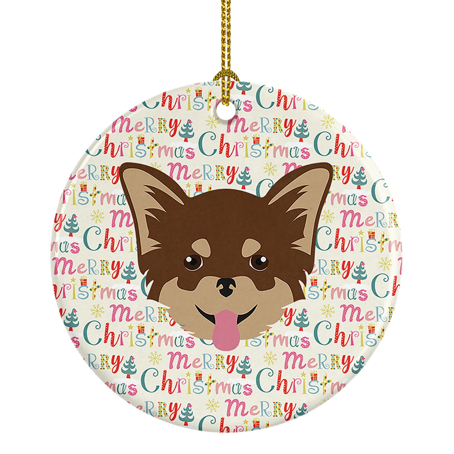 Buy this Chihuahua Merry Christmas Ceramic Ornament