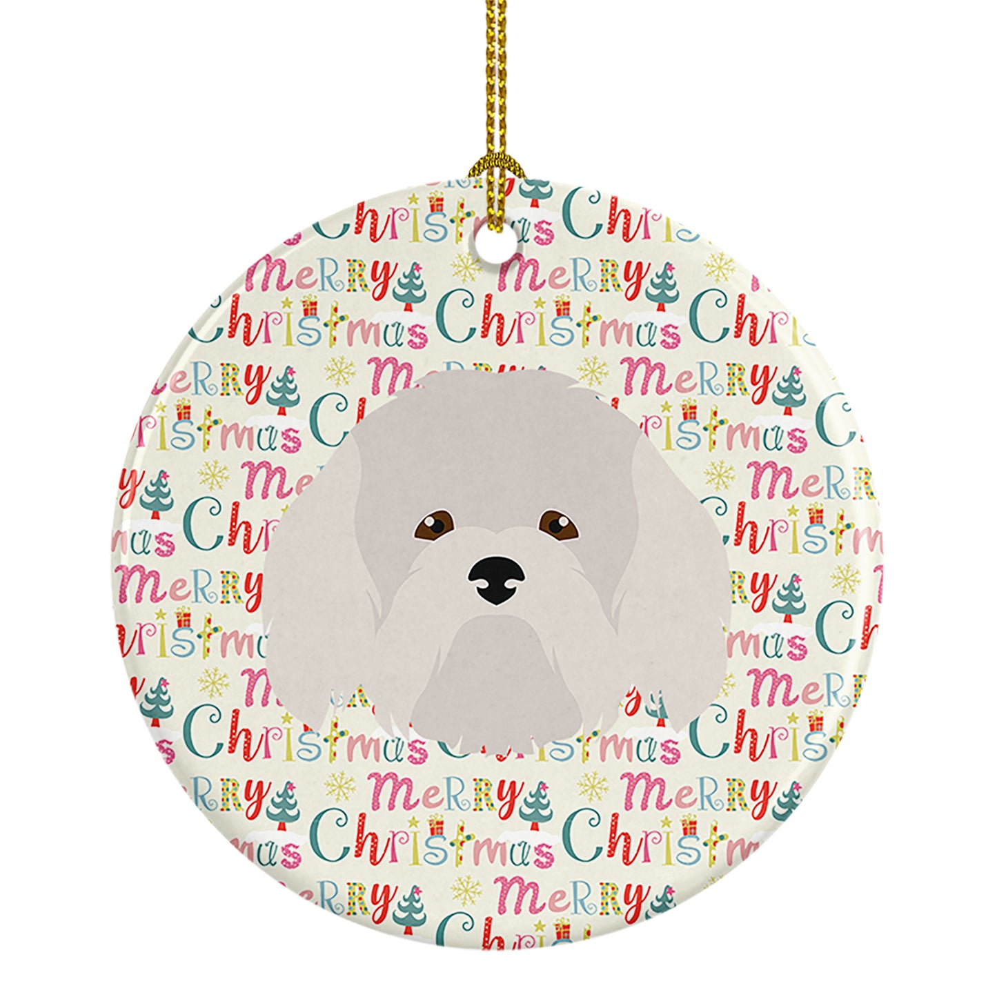 Buy this Coton de Tulear Merry Christmas Ceramic Ornament