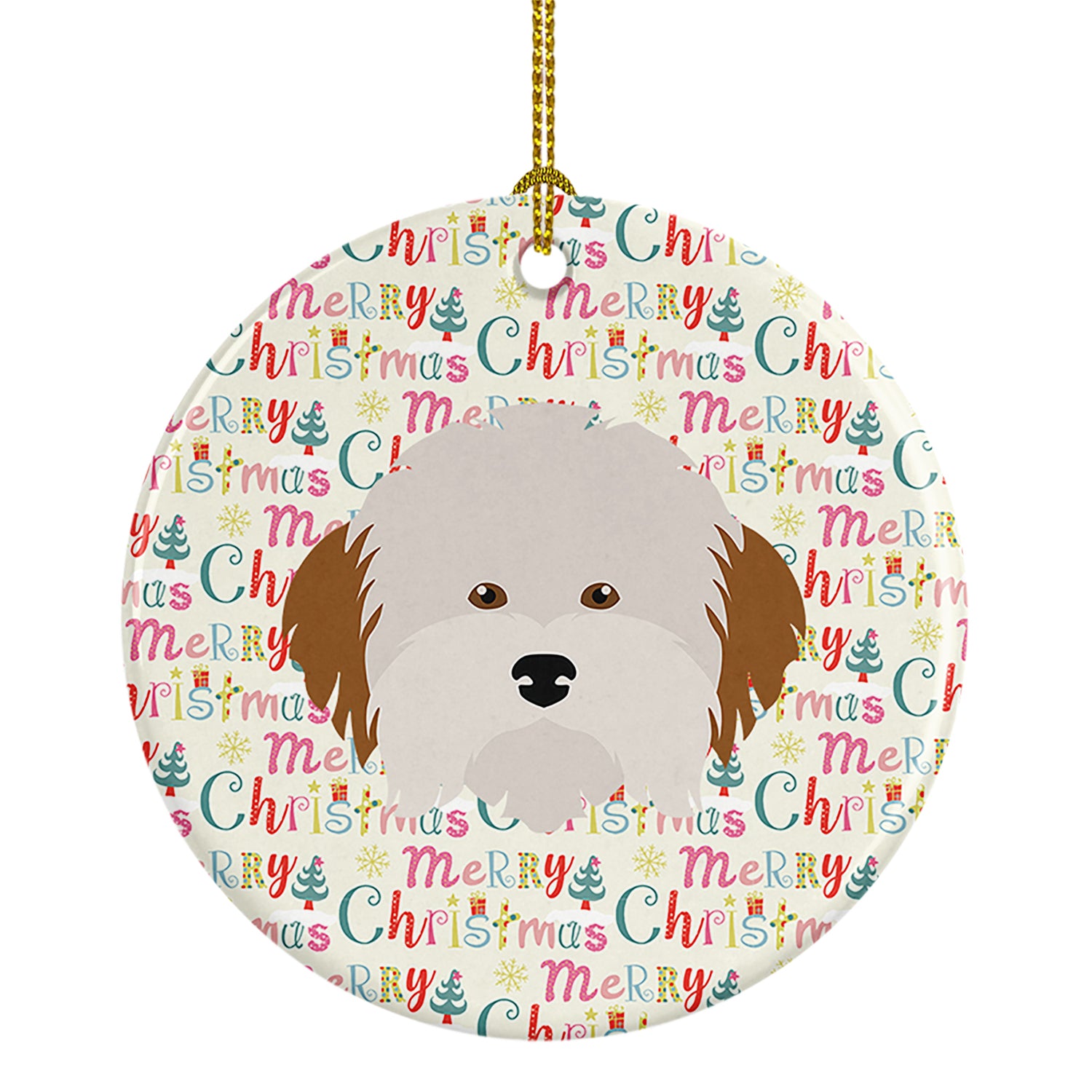 Buy this Havanese Dog Merry Christmas Ceramic Ornament