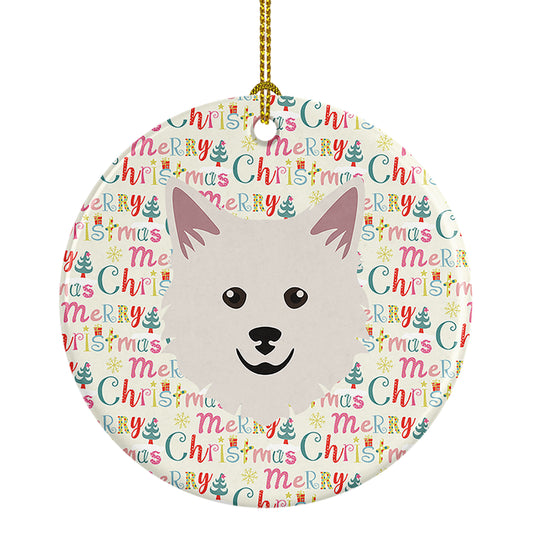 Buy this Italian Spitz Merry Christmas Ceramic Ornament