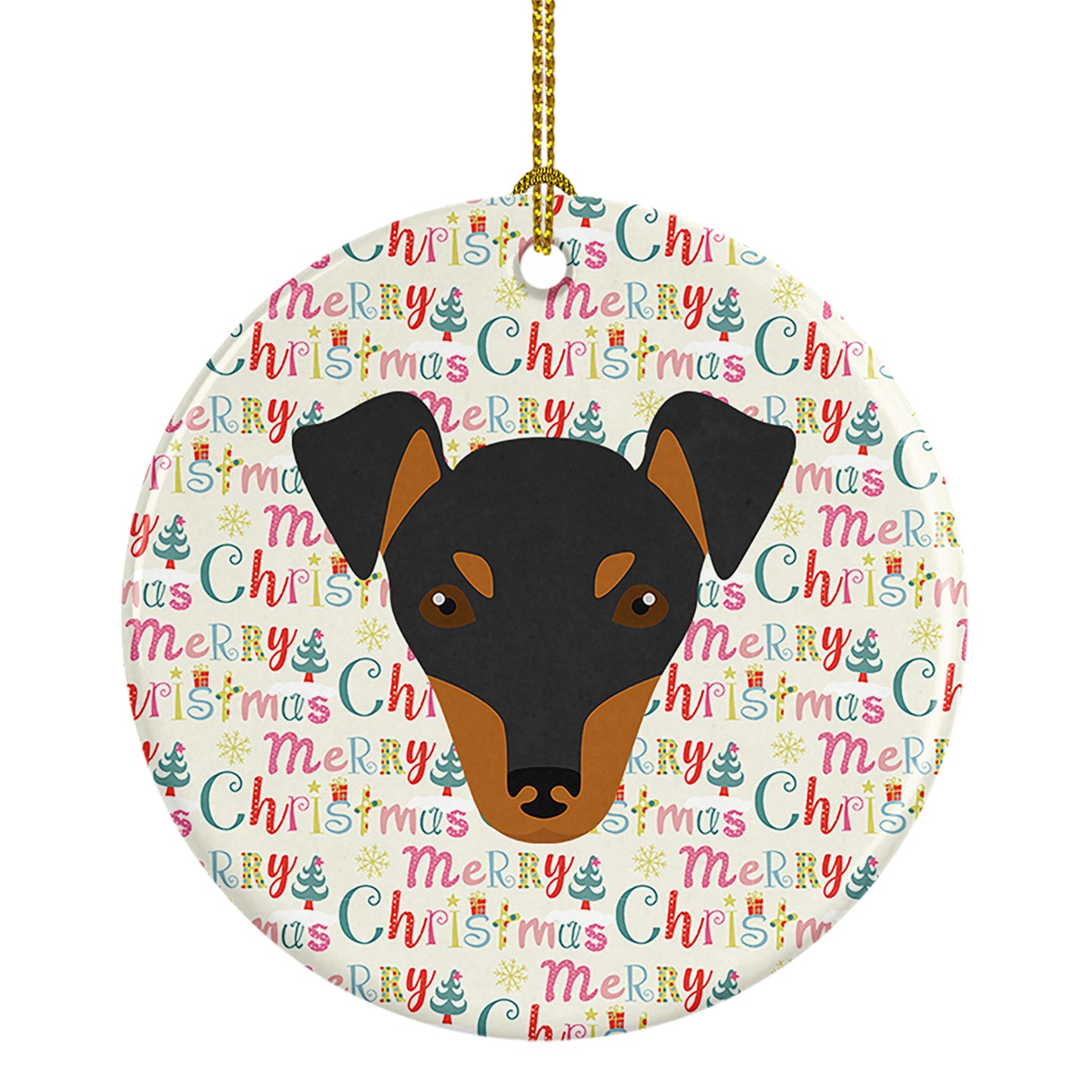 Buy this Manchester Toy Terrier Merry Christmas Ceramic Ornament