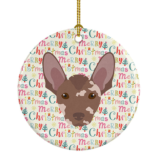 Buy this Mexican Hairless Dog Merry Christmas Ceramic Ornament