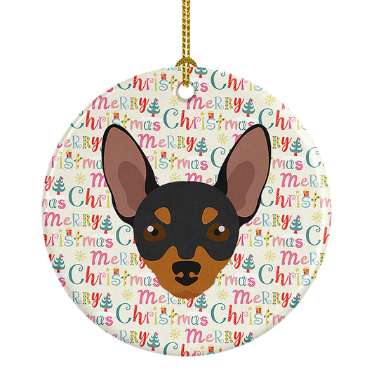 Buy this Prague Ratter Merry Christmas Ceramic Ornament