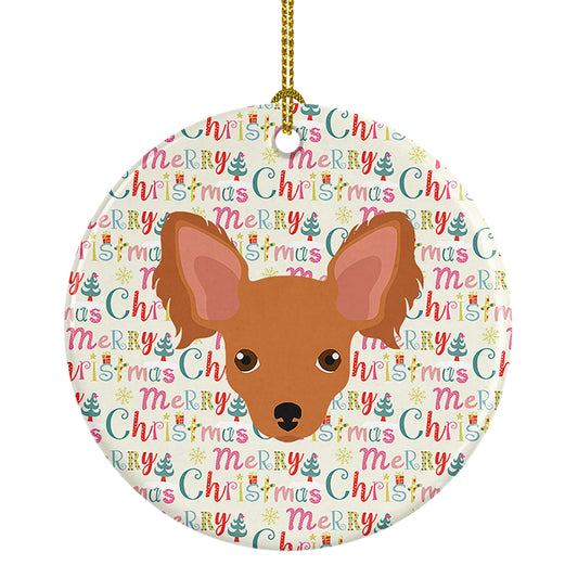 Buy this Russian Tor Terrier Merry Christmas Ceramic Ornament