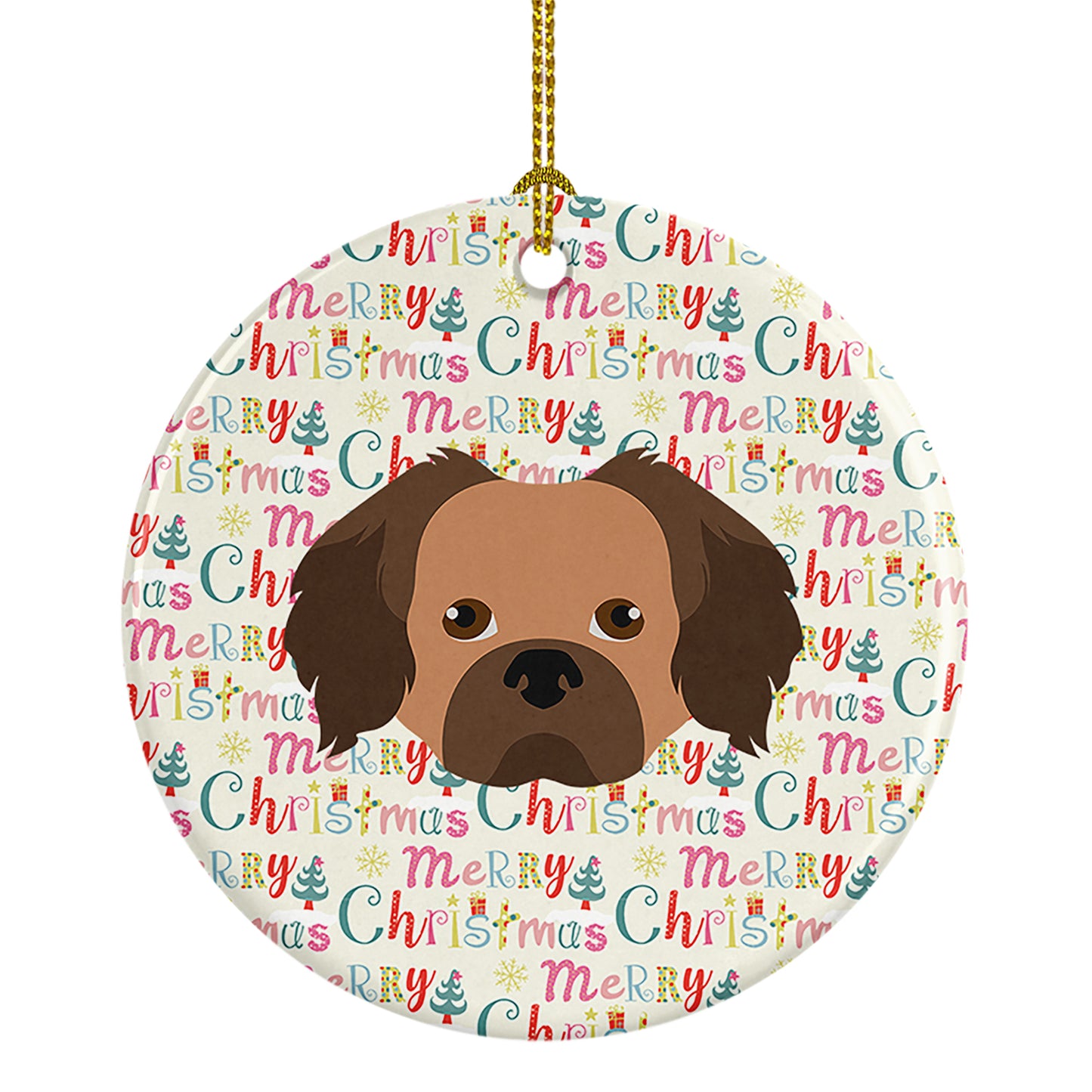 Buy this Tibetan Spaniel Merry Christmas Ceramic Ornament