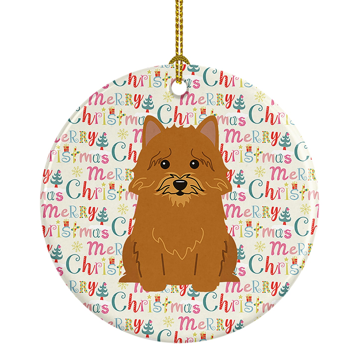 Buy this Merry Christmas Norwich Terrier Ceramic Ornament