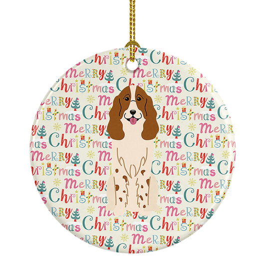 Buy this Merry Christmas Russian Spaniel Ceramic Ornament