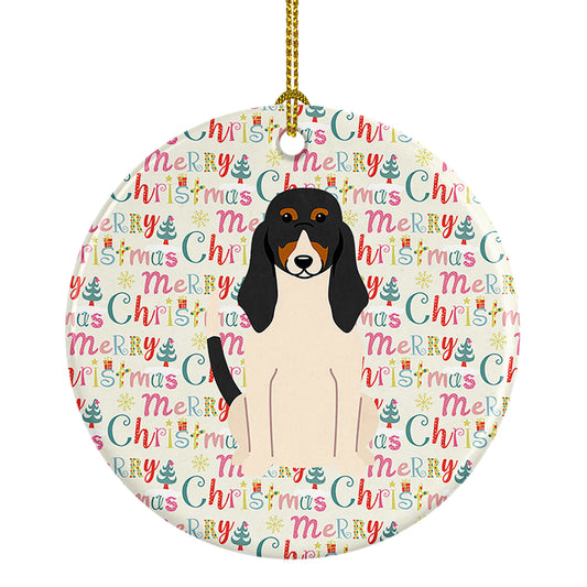 Buy this Merry Christmas Swiss Hound Ceramic Ornament