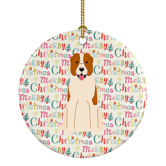 Buy this Merry Christmas Central Asian Shepherd Dog Ceramic Ornament