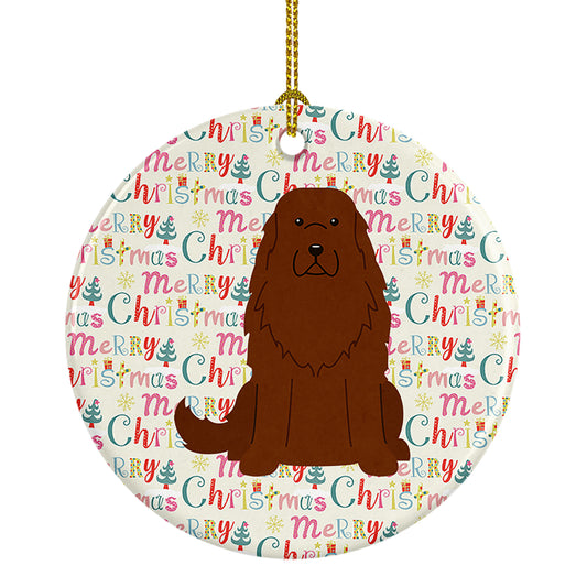 Buy this Merry Christmas Caucasian Shepherd Dog Ceramic Ornament