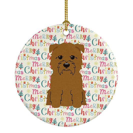 Buy this Merry Christmas Glen of Imal Tan Ceramic Ornament