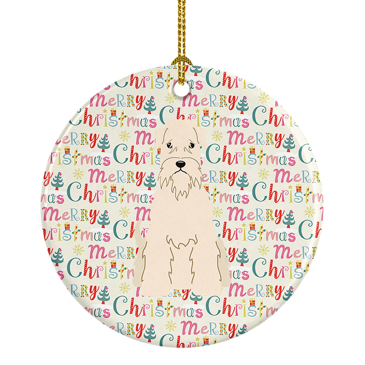 Buy this Merry Christmas Soft Coated Wheaten Terrier Ceramic Ornament