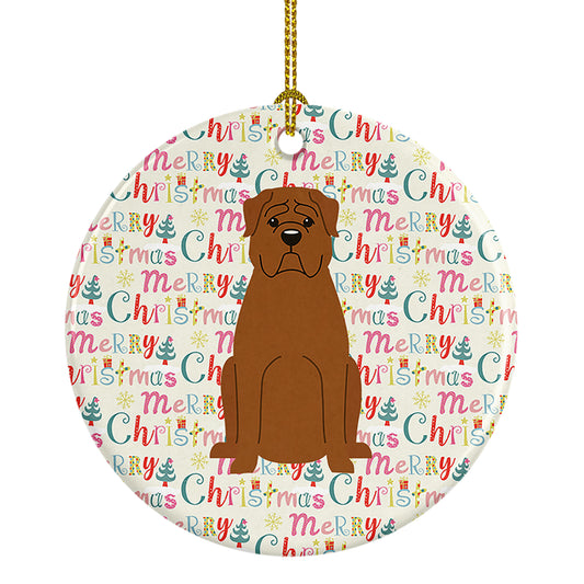 Buy this Merry Christmas Dogue de Bourdeaux Ceramic Ornament