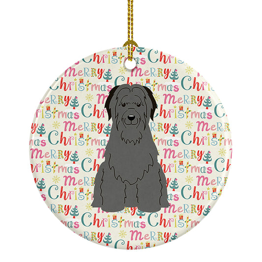 Buy this Merry Christmas Briard Black Ceramic Ornament