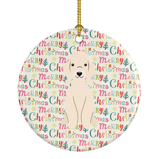 Buy this Merry Christmas Bedlington Terrier Sandy Ceramic Ornament