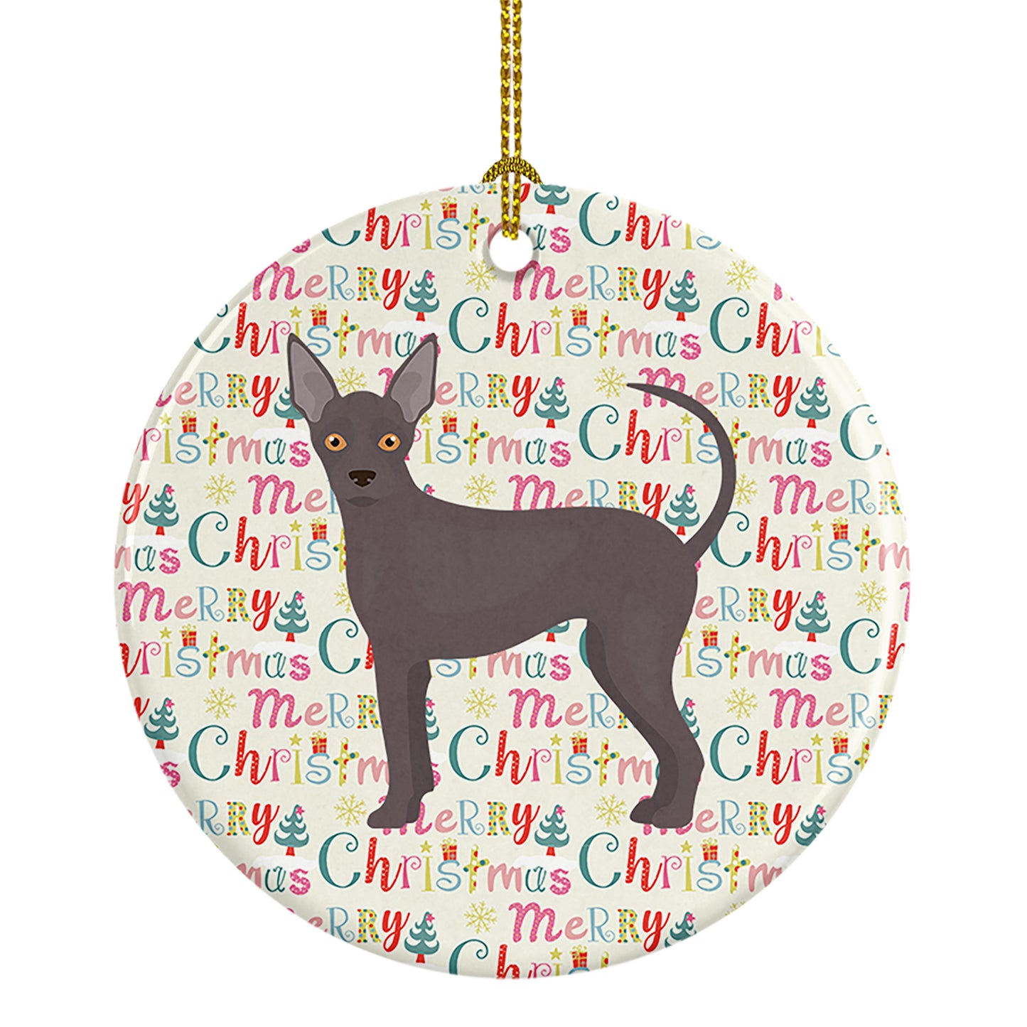 Buy this Abyssinian Sand Terrier Merry Christmas Ceramic Ornament