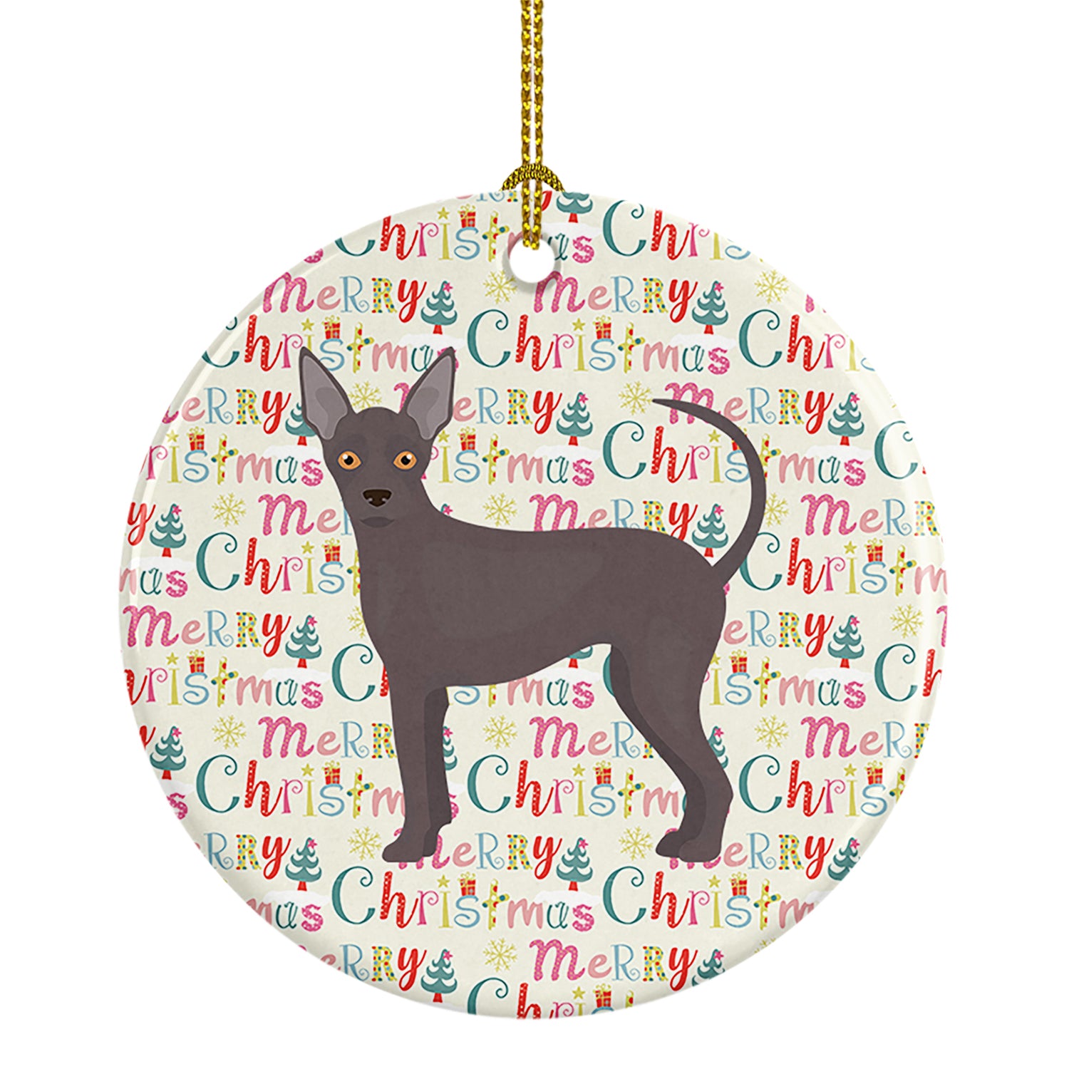 Buy this Abyssinian Sand Terrier Merry Christmas Ceramic Ornament