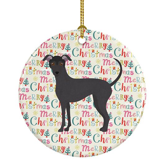 Buy this Argentine Pila Dog Merry Christmas Ceramic Ornament