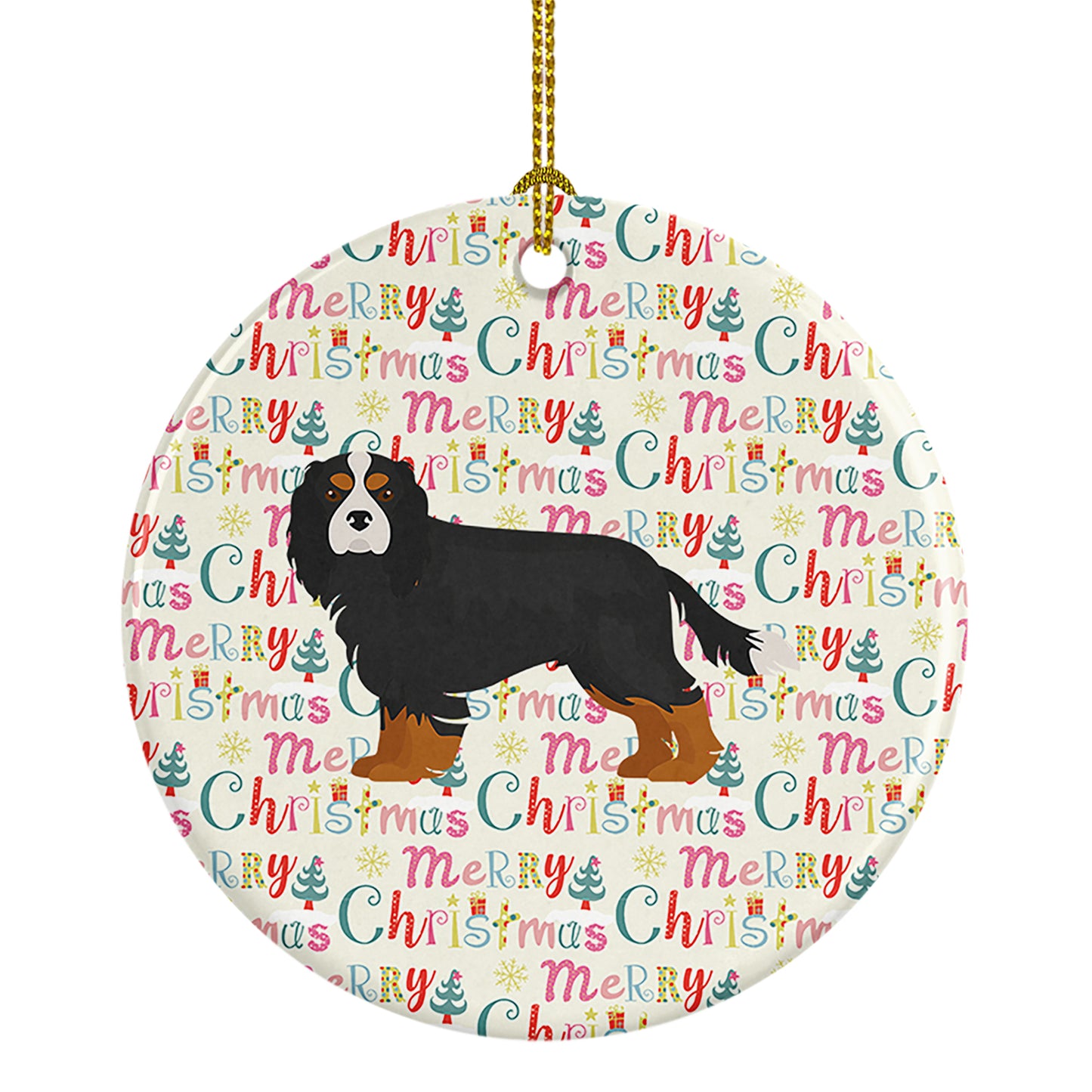 Buy this Cavalier King Charles Spaniel Merry Christmas Ceramic Ornament