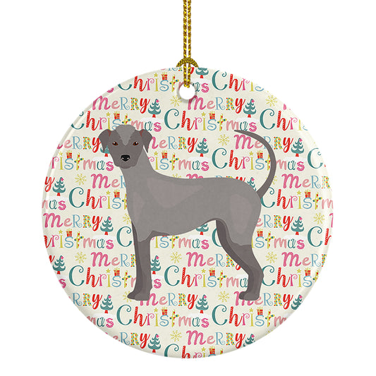 Buy this Ecuadorian Hairless Dog Merry Christmas Ceramic Ornament