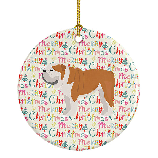 Buy this English Bulldog #1 Merry Christmas Ceramic Ornament