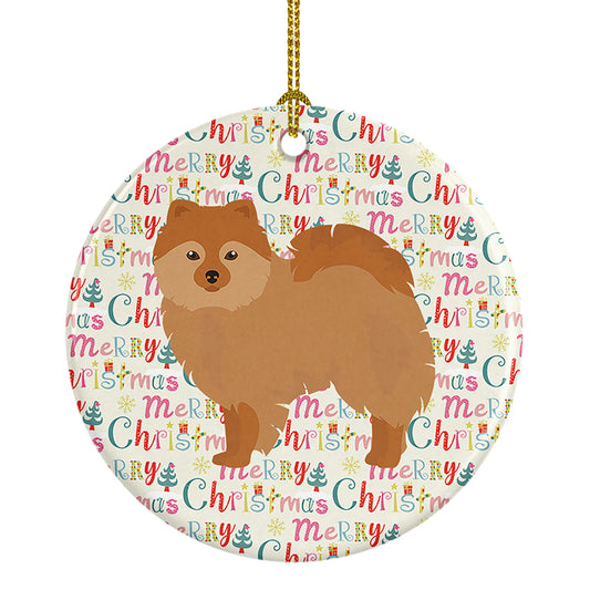 Buy this German Spitz #2 Merry Christmas Ceramic Ornament