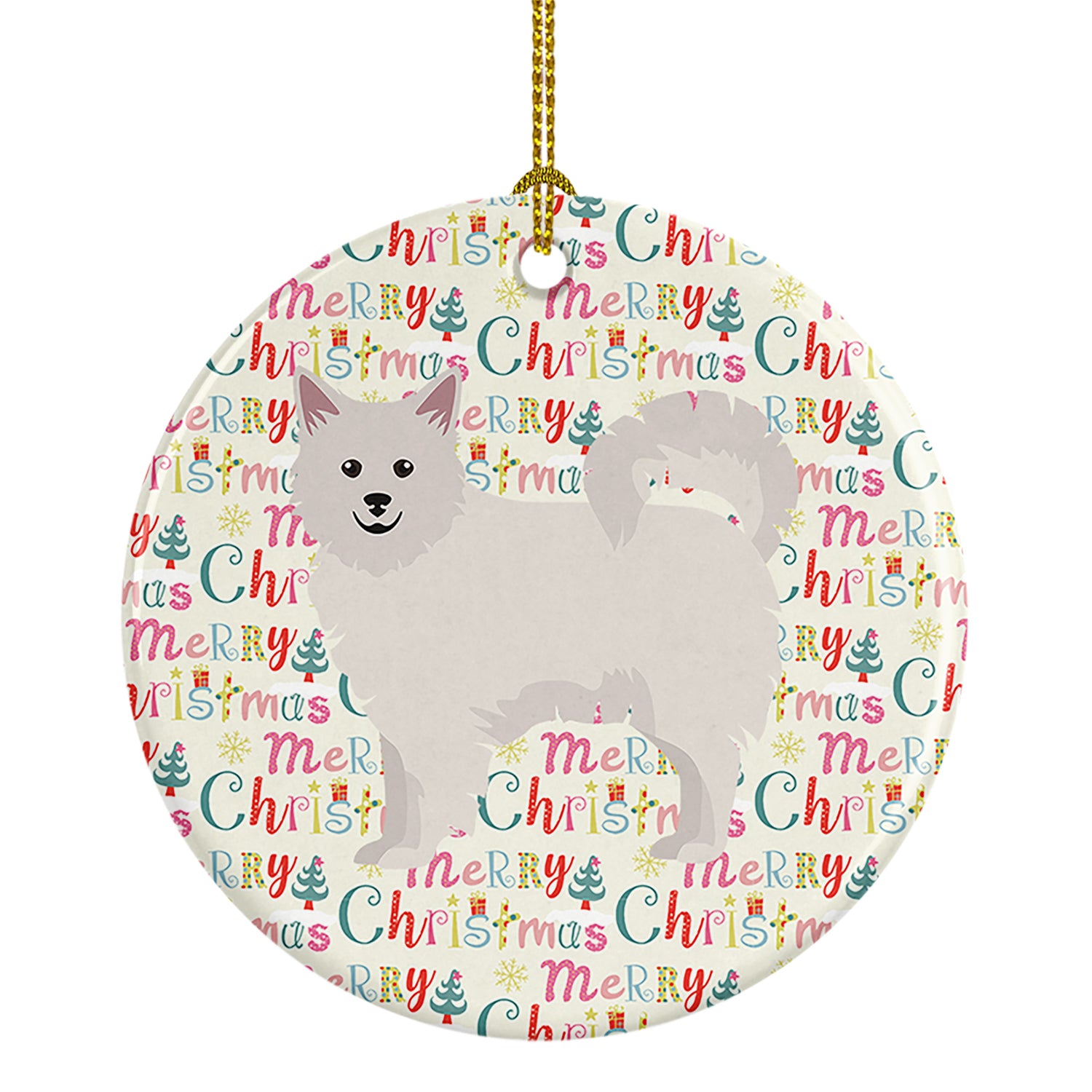 Buy this Italian Spitz Merry Christmas Ceramic Ornament
