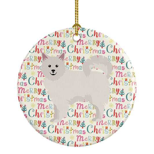 Buy this Italian Spitz Merry Christmas Ceramic Ornament