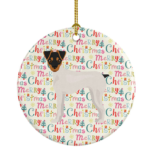 Buy this Japanese Terrier Merry Christmas Ceramic Ornament