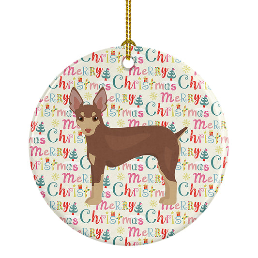 Buy this Miniature Fox Terrier Merry Christmas Ceramic Ornament