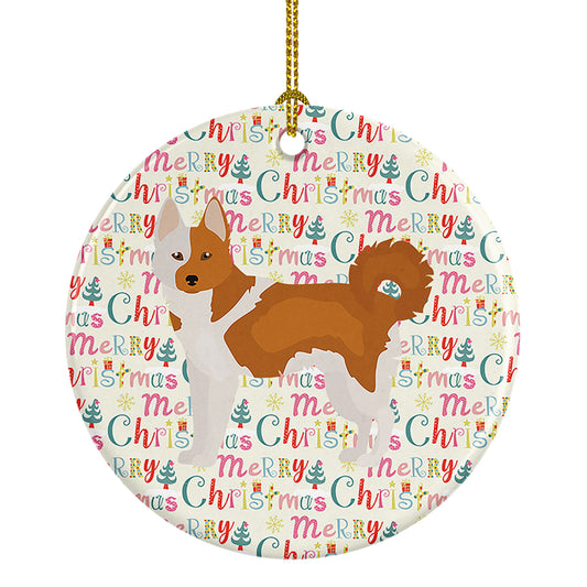 Buy this Nordic Spitz Merry Christmas Ceramic Ornament