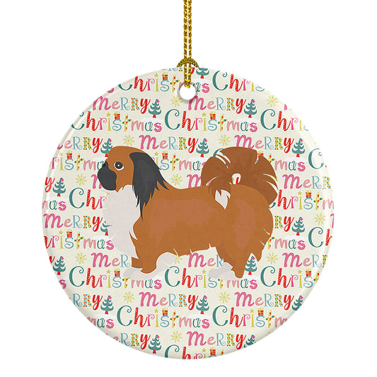 Buy this Pekingese Merry Christmas Ceramic Ornament