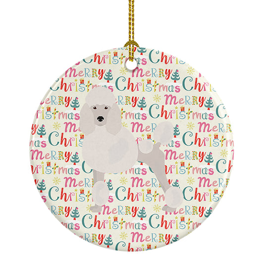 Buy this Poodle Merry Christmas Ceramic Ornament