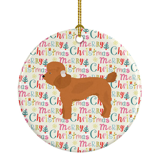 Buy this Toy Poodle Merry Christmas Ceramic Ornament