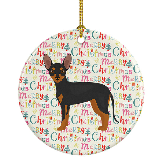 Buy this Prague Ratter Merry Christmas Ceramic Ornament