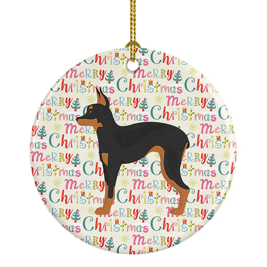 Buy this Russian Tor Terrier Merry Christmas Ceramic Ornament