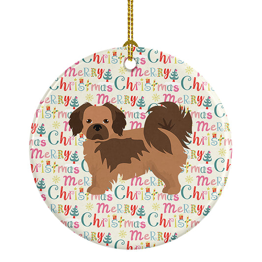 Buy this Tibetan Spaniel Merry Christmas Ceramic Ornament