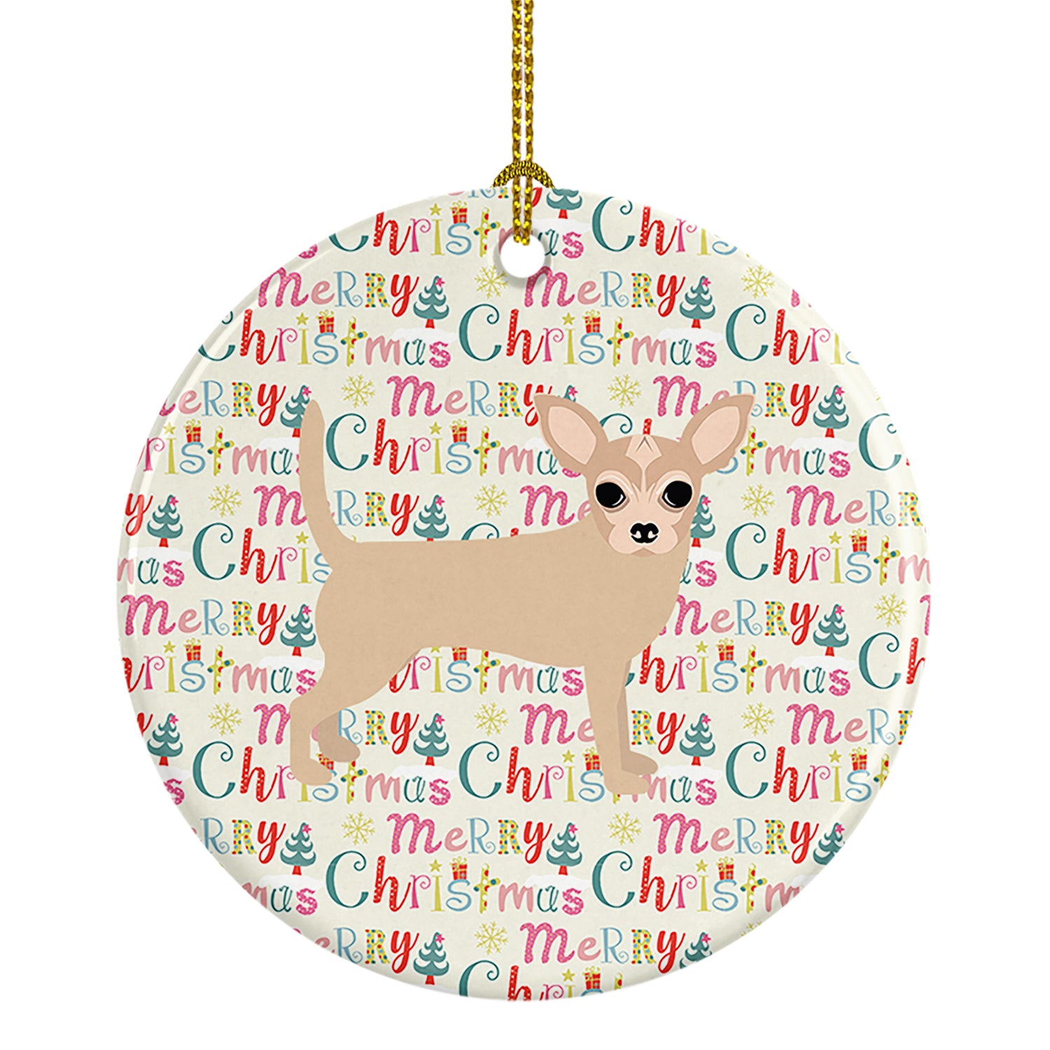 Buy this Chihuahua #2 Merry Christmas Ceramic Ornament