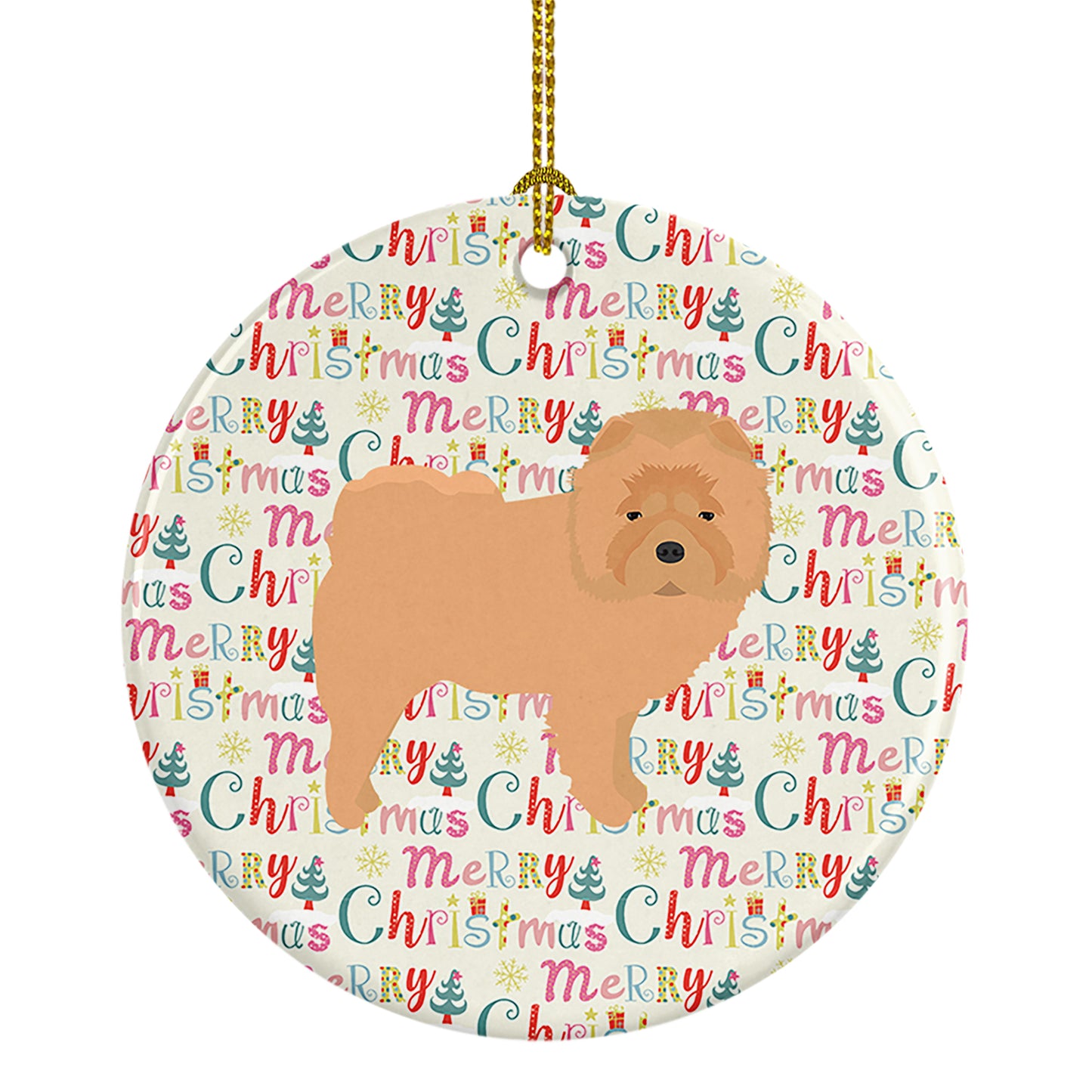 Buy this Chow Chow Merry Christmas Ceramic Ornament