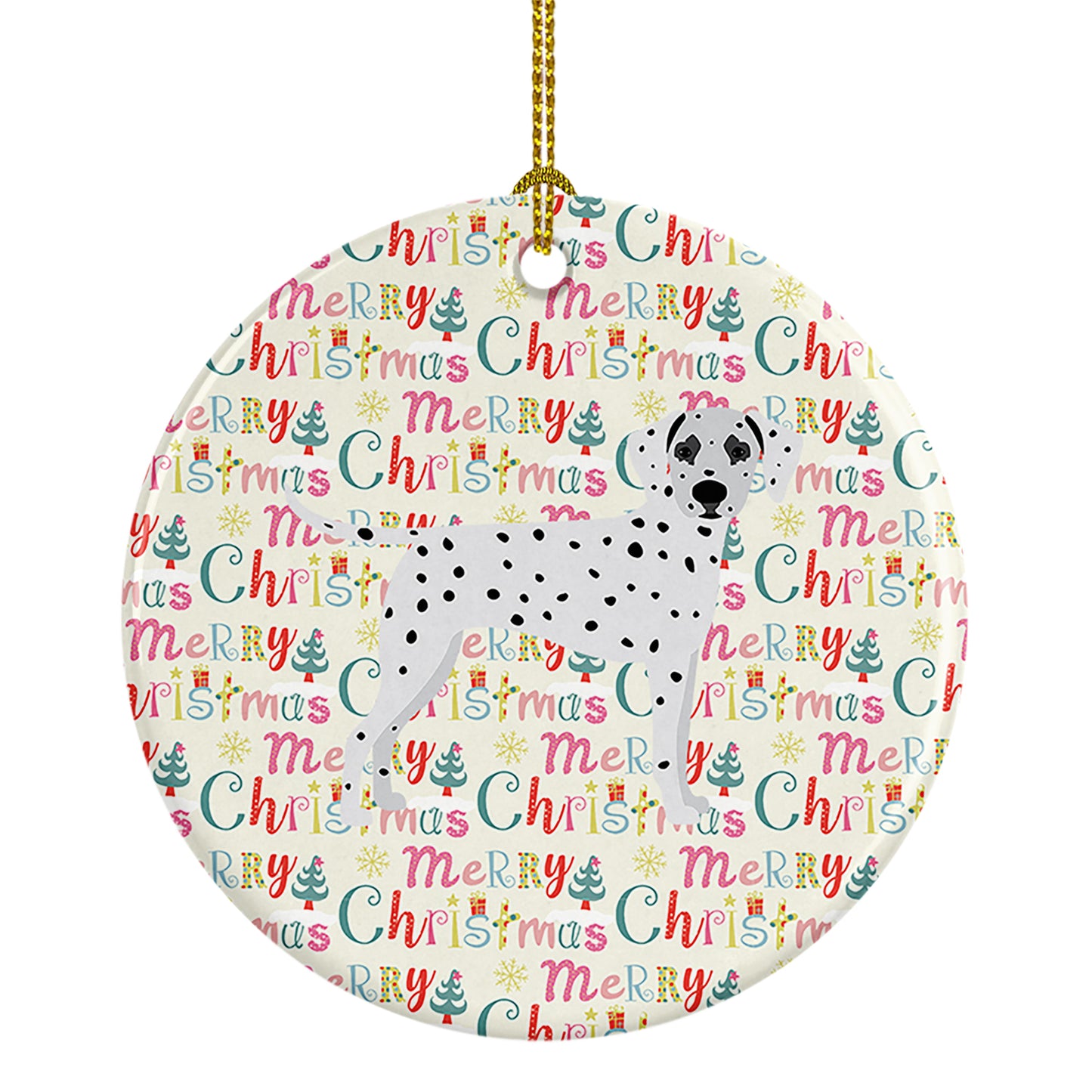 Buy this Dalmatian Merry Christmas Ceramic Ornament