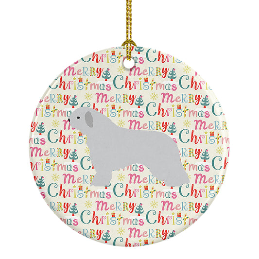 Buy this Spanish Water Dog Merry Christmas Ceramic Ornament