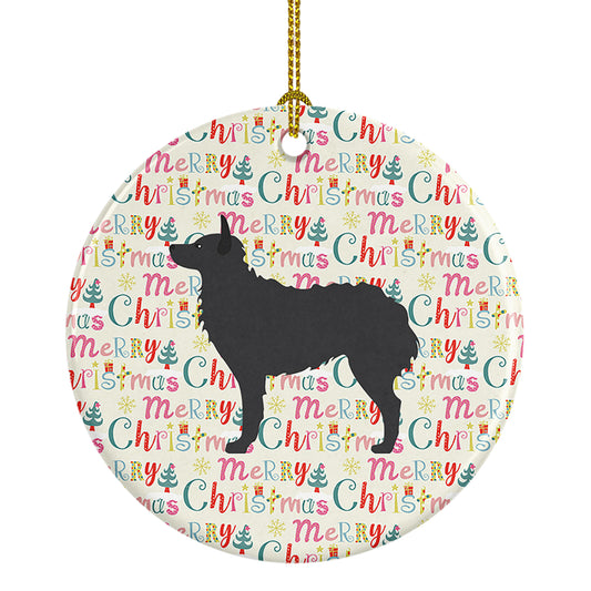 Buy this Croatian Sheepdog Merry Christmas Ceramic Ornament