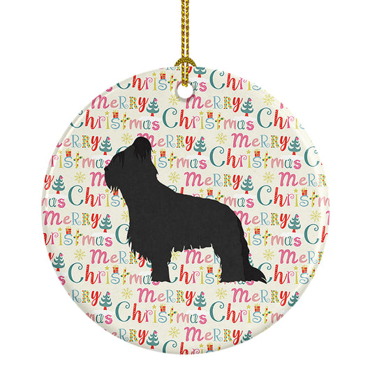 Buy this Briard Merry Christmas Ceramic Ornament