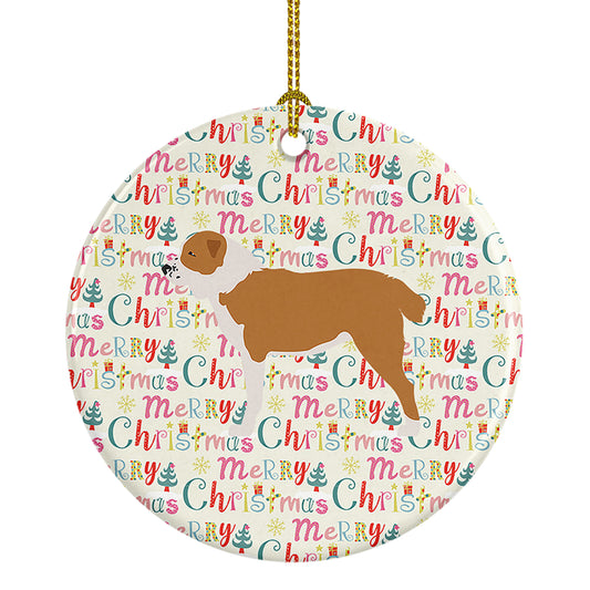 Buy this Central Asian Shepherd Dog Merry Christmas Ceramic Ornament