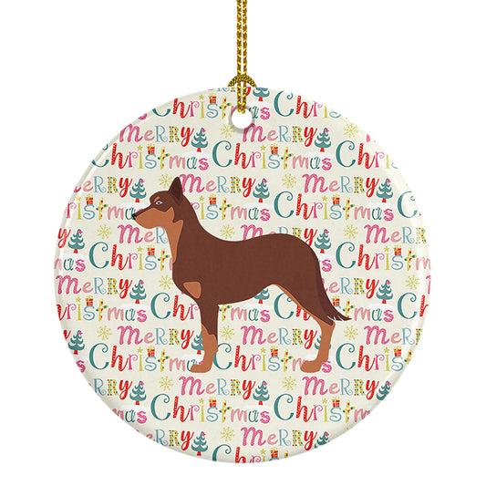 Buy this Australian Kelpie Dog Merry Christmas Ceramic Ornament