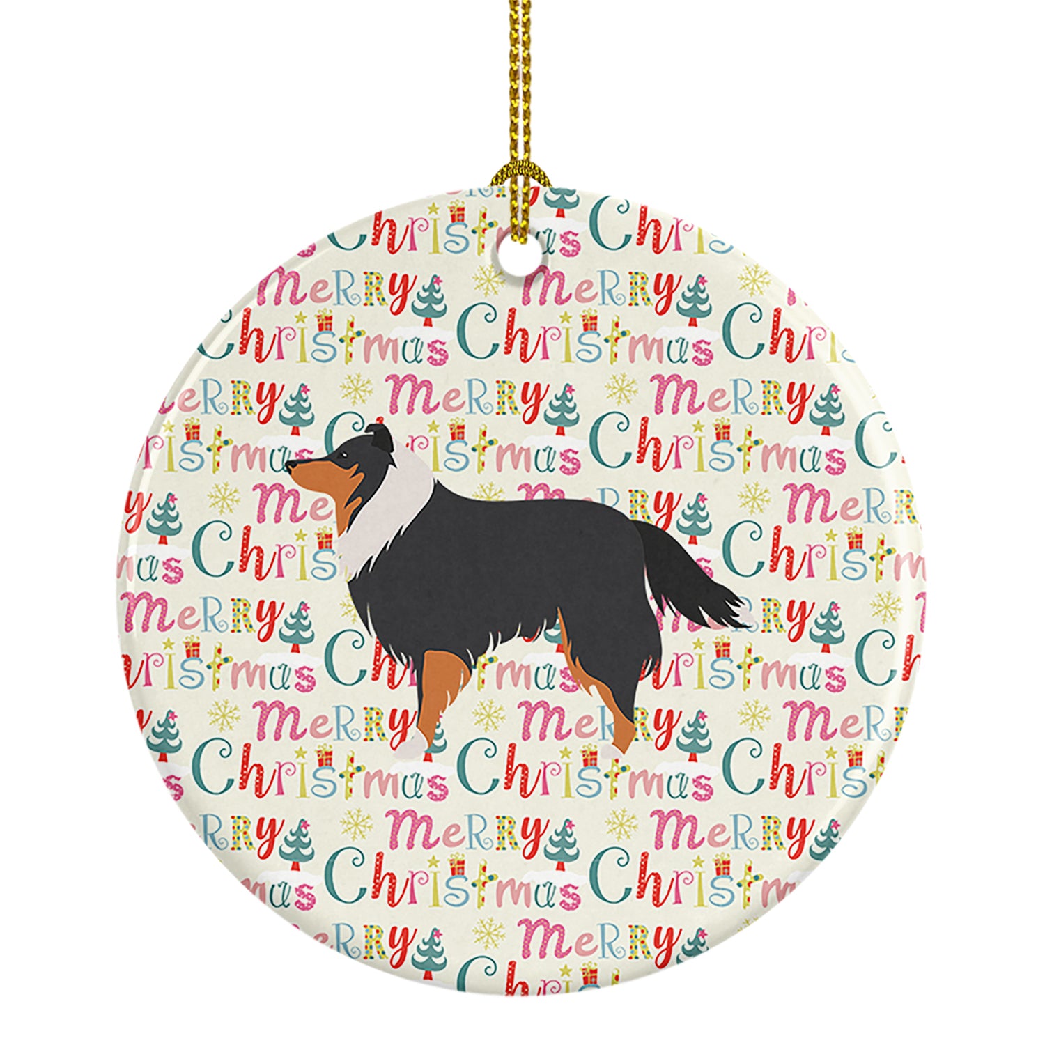 Buy this Sheltie/Shetland Sheepdog Merry Christmas Ceramic Ornament