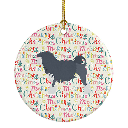Buy this Lowchen Merry Christmas Ceramic Ornament