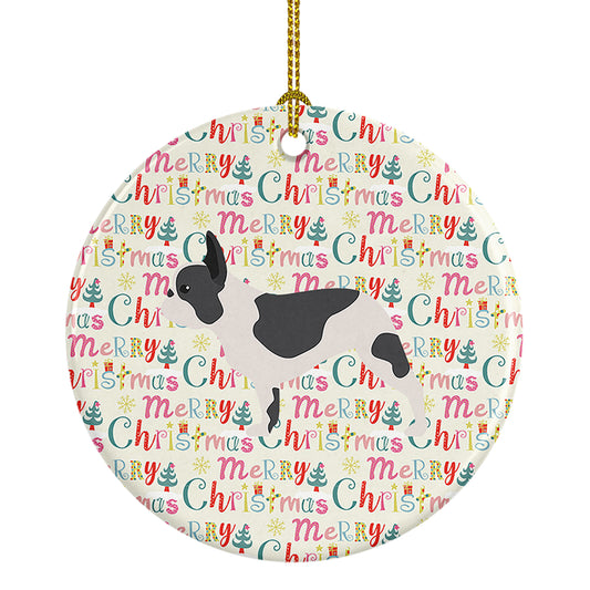 Buy this French Bulldog Merry Christmas Ceramic Ornament