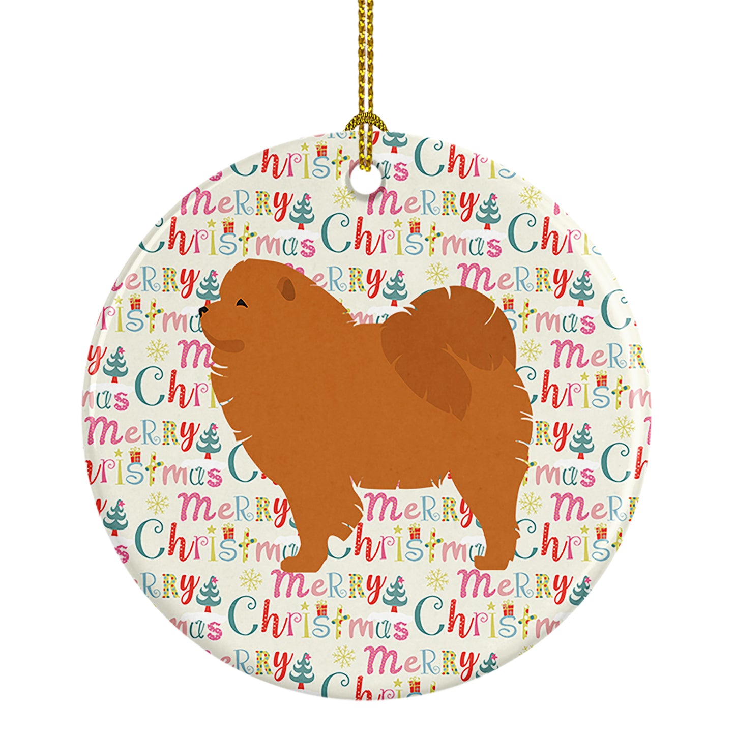 Buy this Chow Chow Merry Christmas Ceramic Ornament