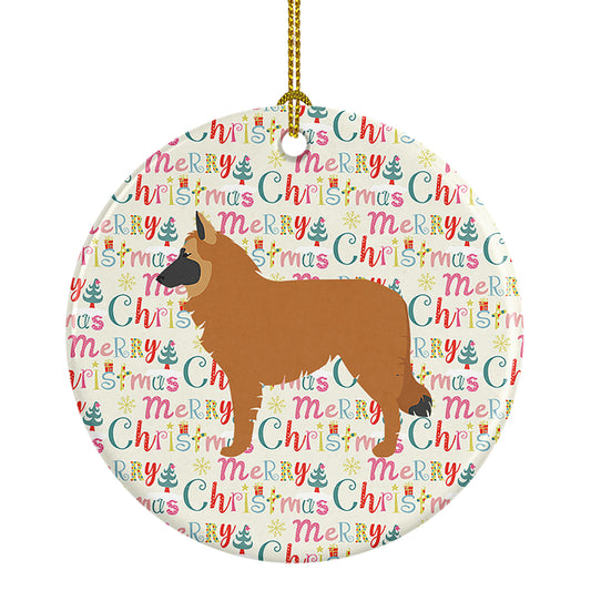 Buy this Belgian Shepherd Merry Christmas Ceramic Ornament